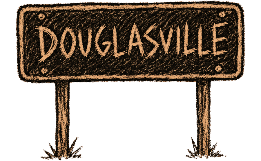 Douglasville road sign